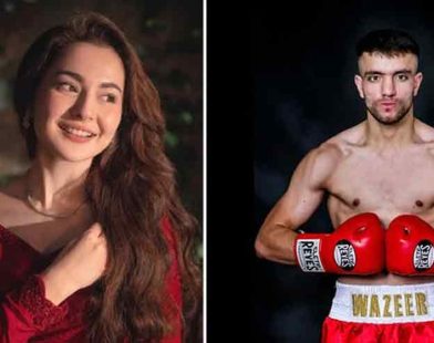 World Boxing Champion Usman Wazir Trains Famous Actress Hania Aamir