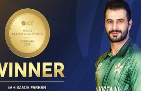 Sahibzada Farhan Named ICC Men’s Player Of The Month For February