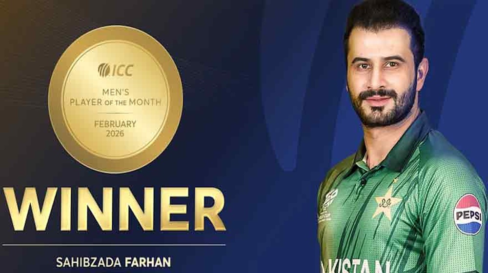 Sahibzada Farhan Named ICC Men’s Player Of The Month For February