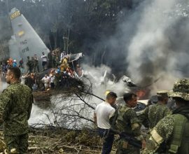 Military Aircraft Carrying 125 People Crashes In Southern Colombia Region