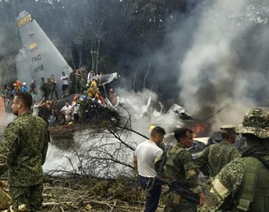 Military Aircraft Carrying 125 People Crashes In Southern Colombia Region