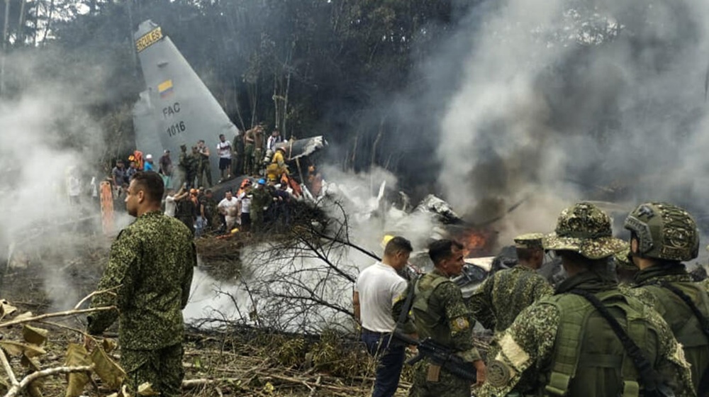 Military Aircraft Carrying 125 People Crashes In Southern Colombia Region