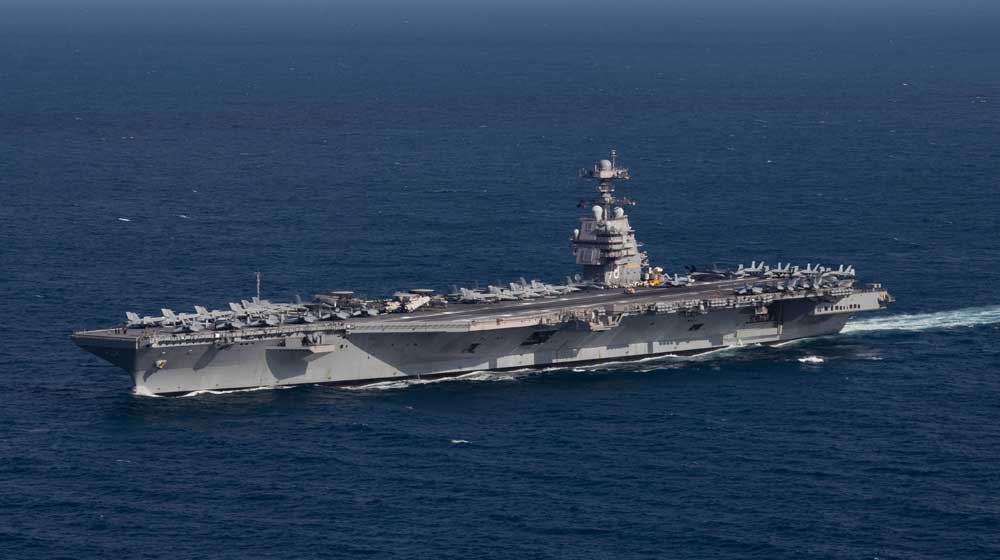 US Aircraft Carrier USS Gerald R. Ford Heads to Port After Fire in Laundry Area