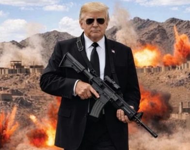 Trump Shares Image Warning Iran With Strong Message Online
