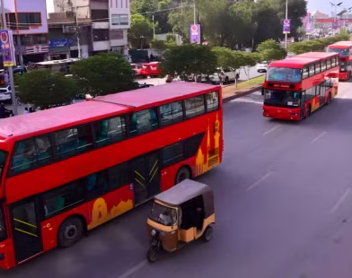 new EV and double decker buses