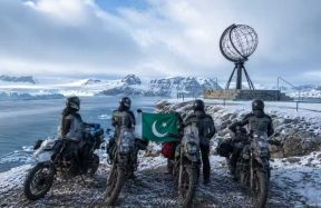 Pakistani bikers Arctic Circle