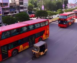 Karachi double decker buses